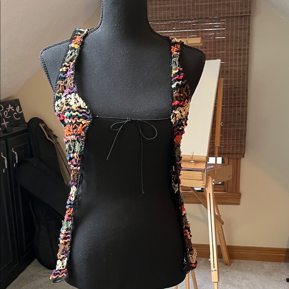 Multicolor Crochet Vest - Picture 3 of 3